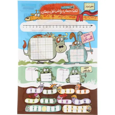 پوستر تخته حساب ریاضی اول سایز A3 انتشارات کتاب نارنجی