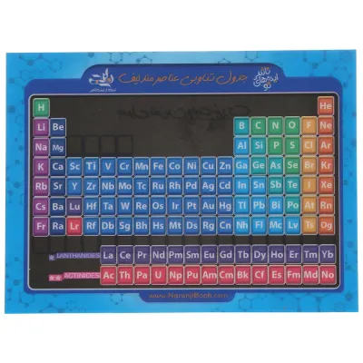 فلش کارت جدول تناوبی عناصر مندلیف سایز جیبی انتشارات کتاب نارنجی